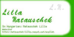 lilla matauschek business card